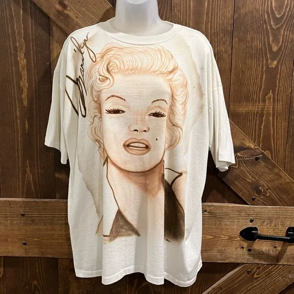 Vintage One of a Kind Airbrush Marilyn Shirt - Picture 1 of 10